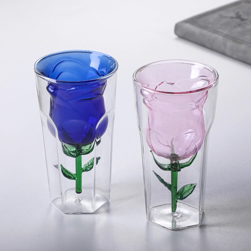 6 OZ. Rose Glass Wine Champagne Gift Drinking Cup 10