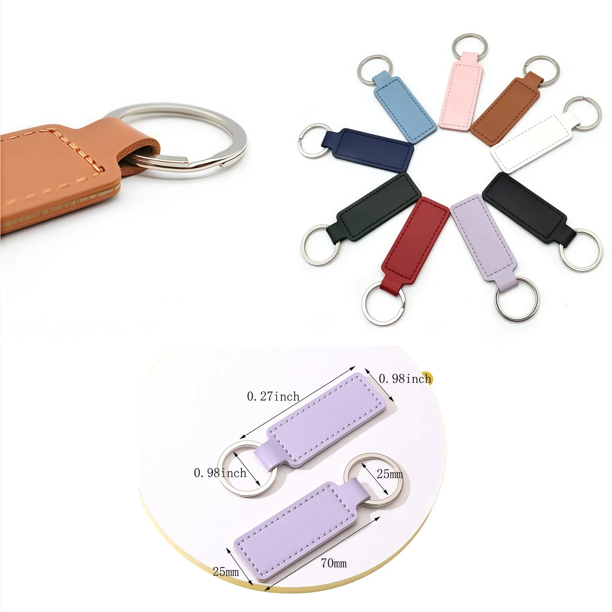Premium PU Leather Keychain 19