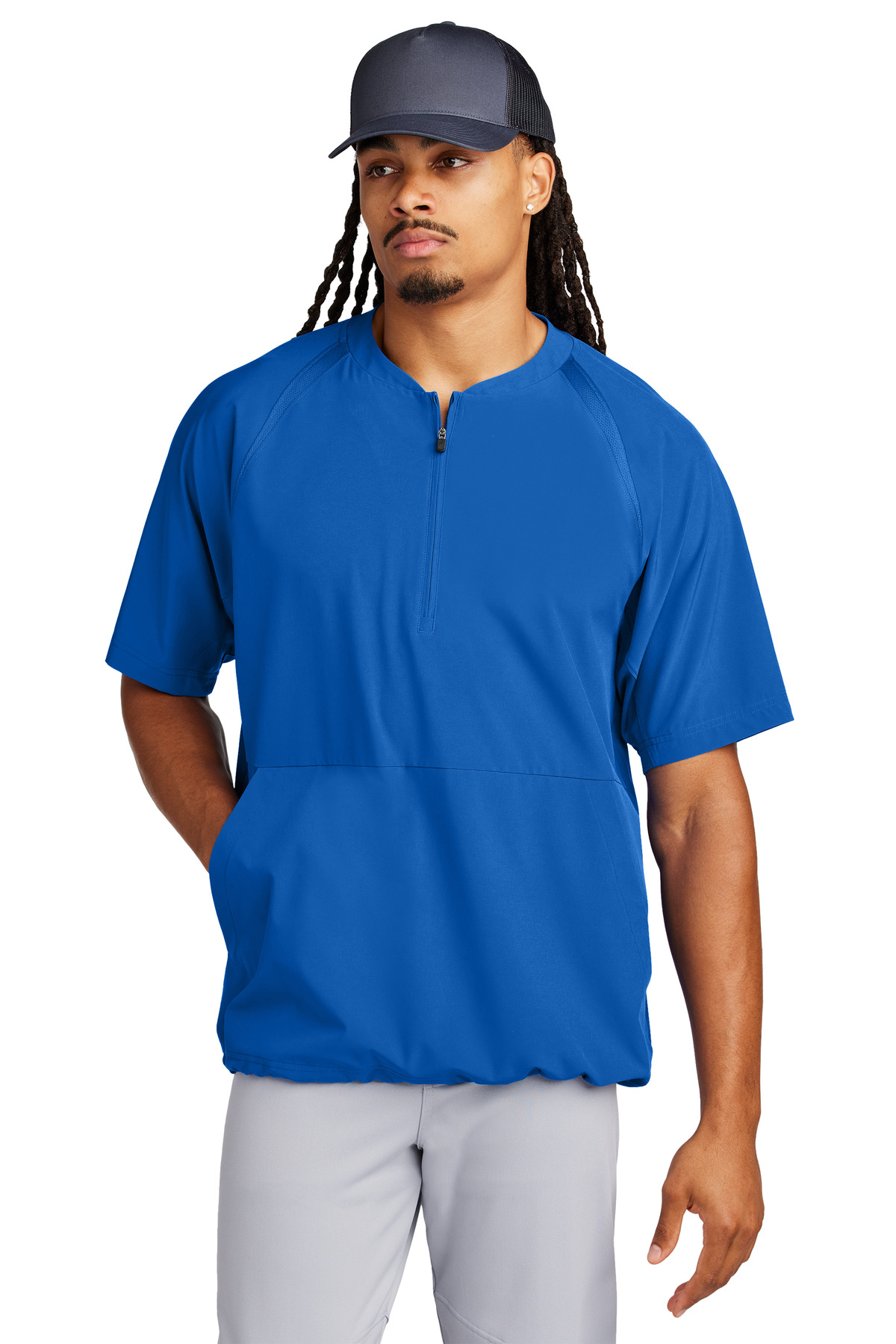 Sport-Tek Repeat 1/2-Zip Short Sleeve Jacket JST489 25