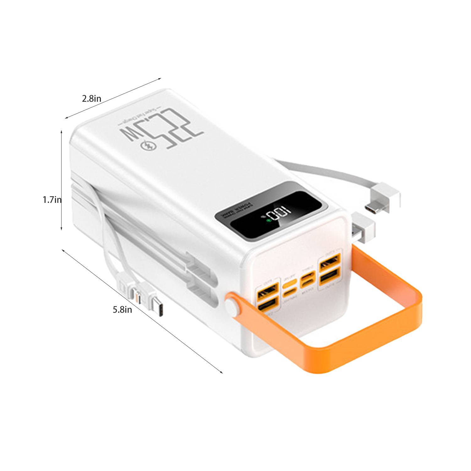 100000mAh Fast Charging Power Bank w/ Built-In Cable 5