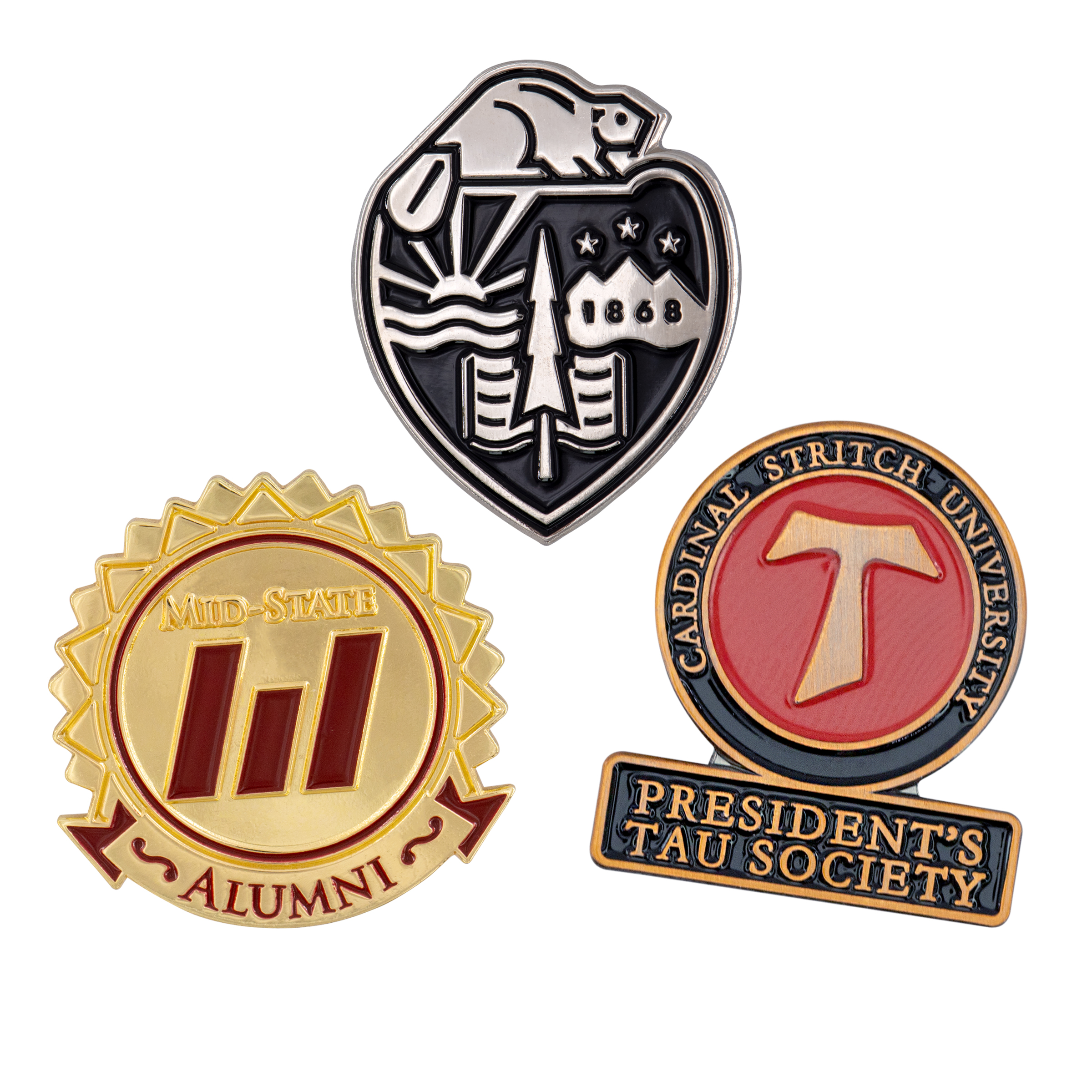 Lapel Pin - Die Struck Brass Soft Enamel (1-1/4")