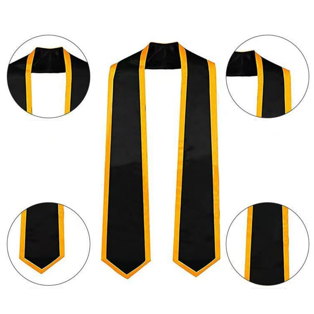 Satin Graduation Honor Stole with Trim for Ceremony 2