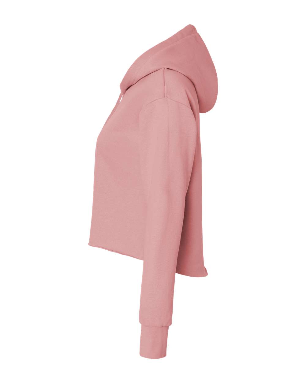 Women's Laguna Sueded Raw Edge Crop Hoodie Sweatshirt - 9384 21