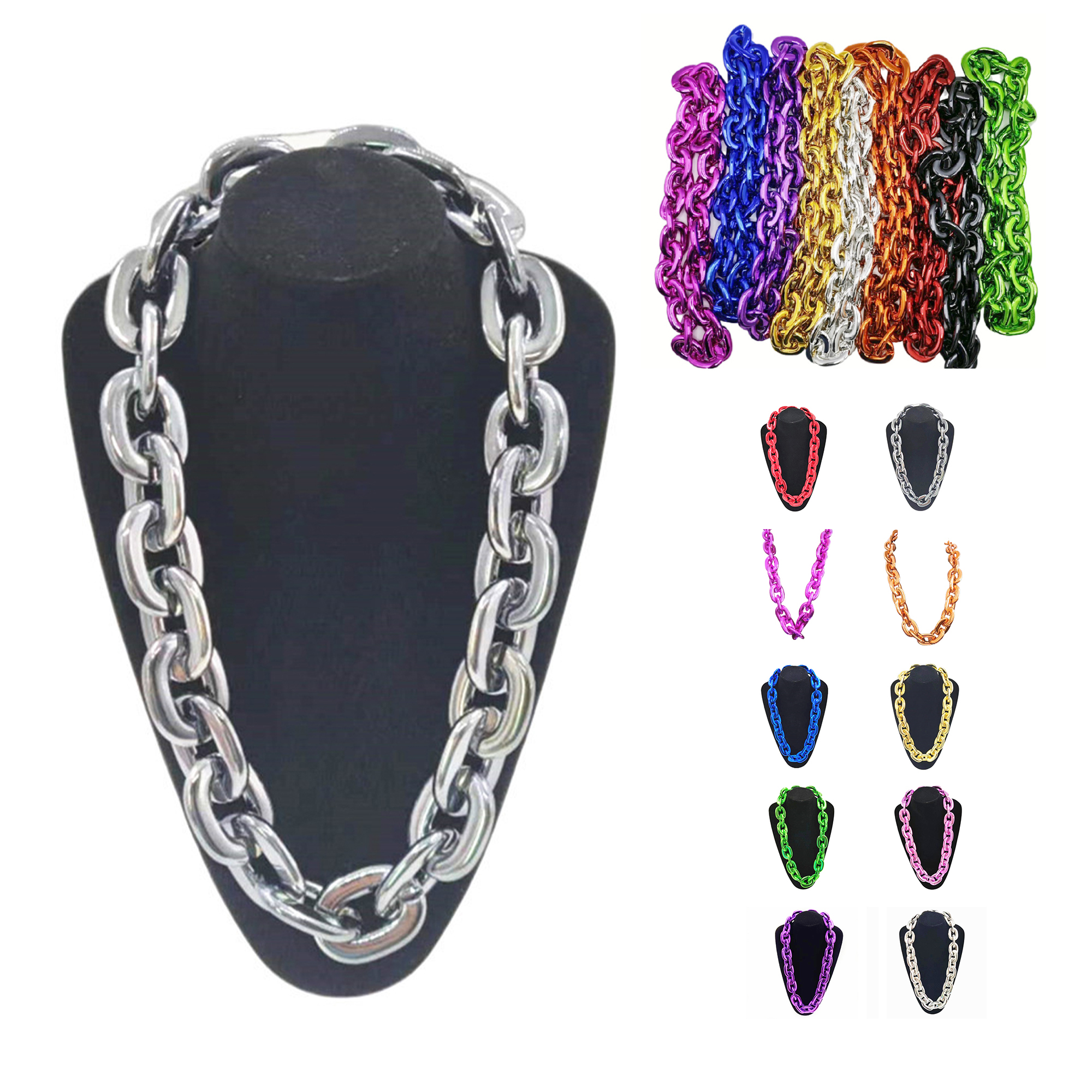 High Density Foam Sports Chain Necklace 35.37" Length X 7.37" Width 2