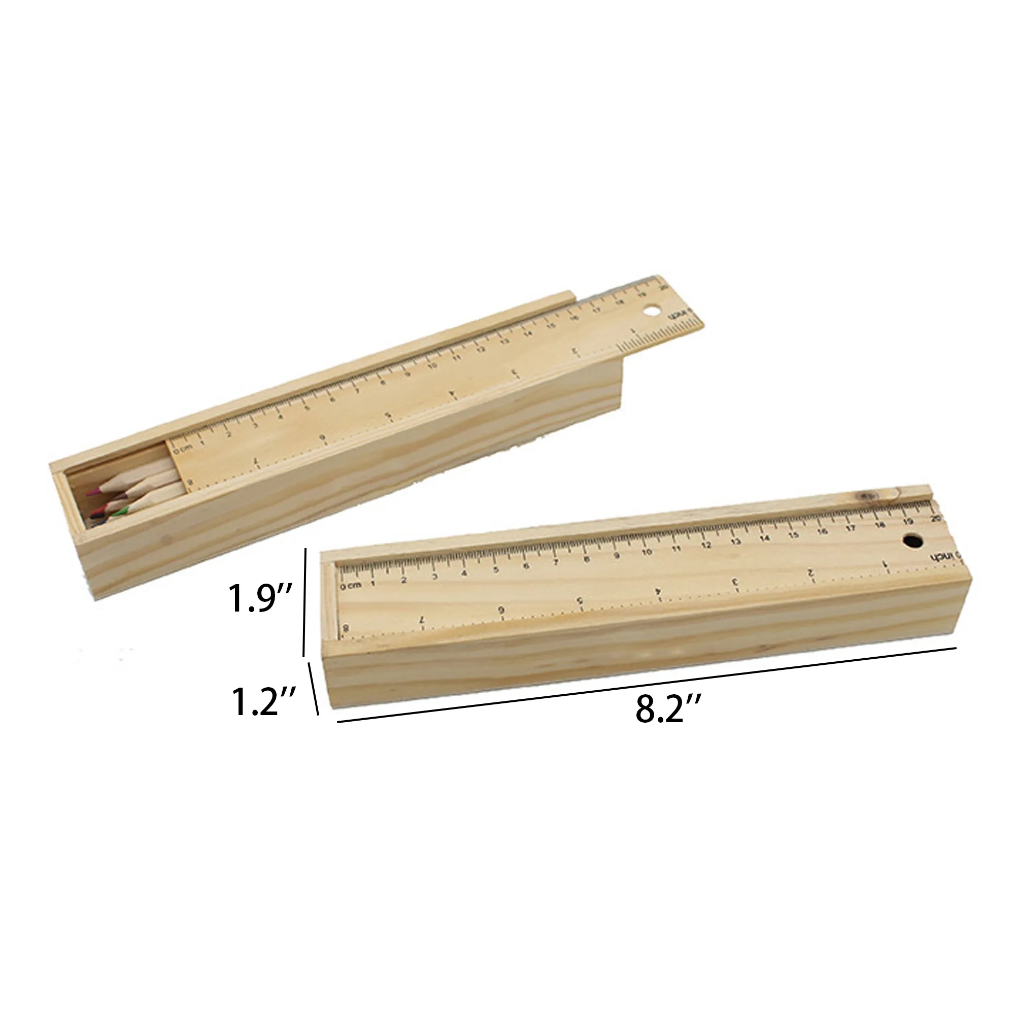 Wooden Pencil Set 12 colors 1
