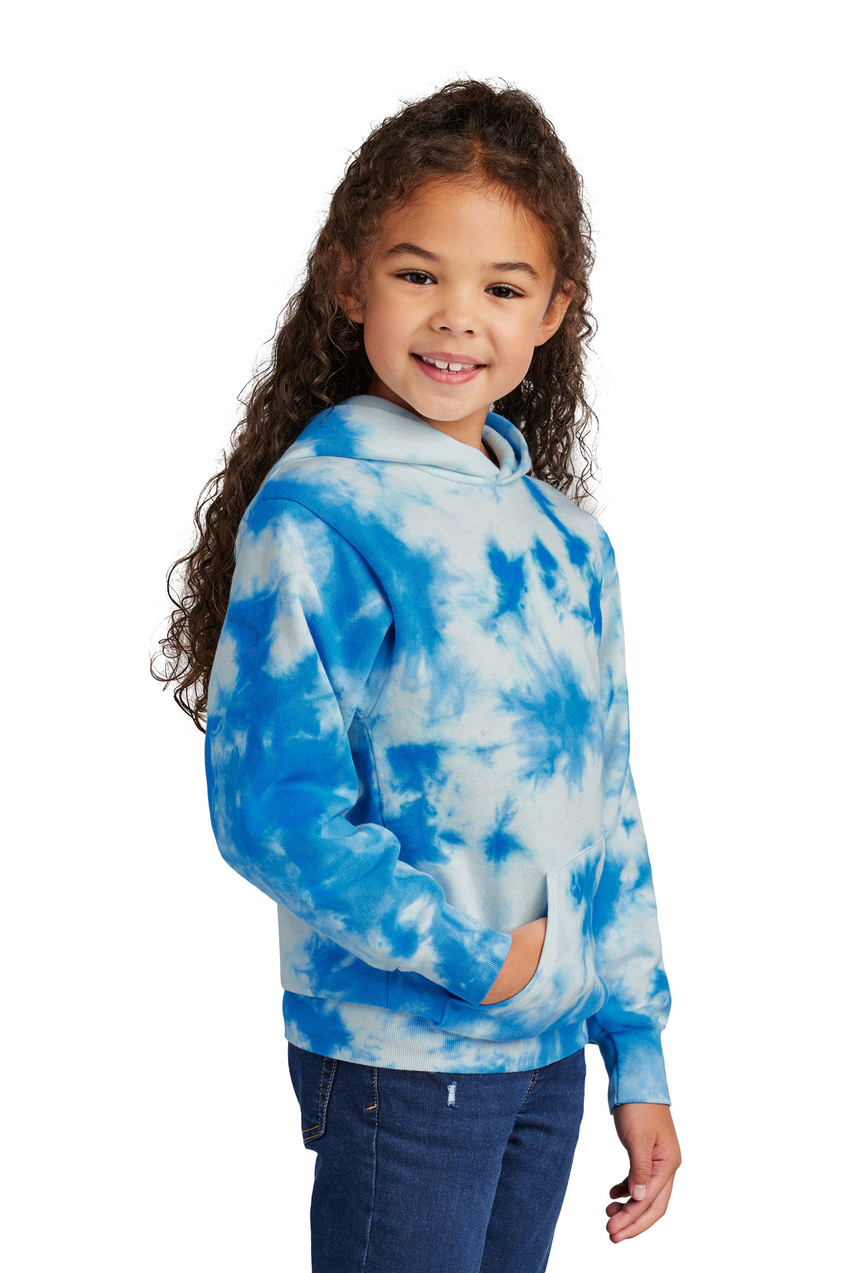 Port & Co Youth Crystal Tie-Dye Pullover Hoodie PC144Y 30