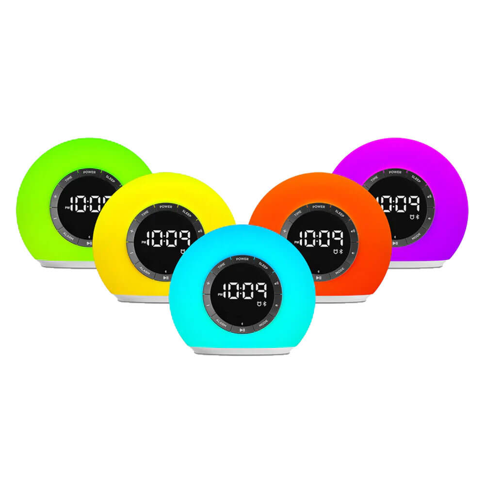 IHome Sunrise Alarm Clock Radio with Bluetooth Speaker and Color Changing Lamp 10