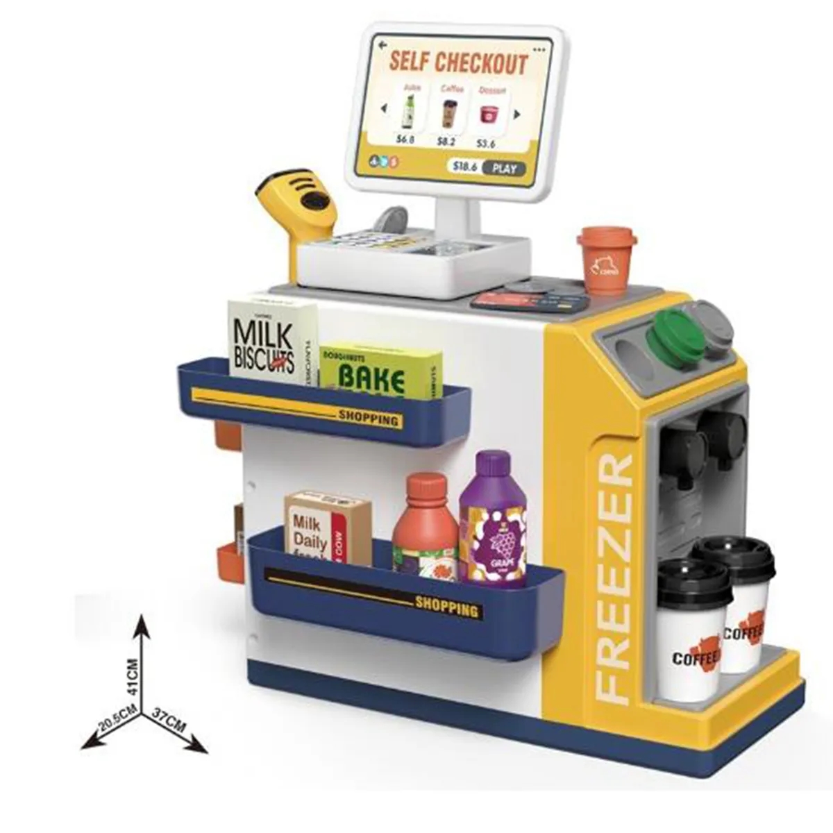 Cash Register Playset for Kids - 46PCS Pretend Play 1