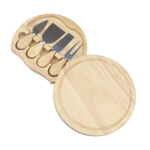 4-Piece Wood Cheese Board Server Kit 3