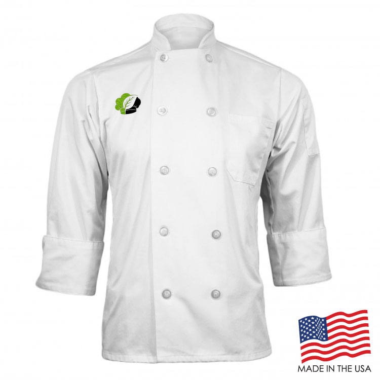 Classic Chef Coat with Long Sleeves (EMBROIDERED LOGO) 5