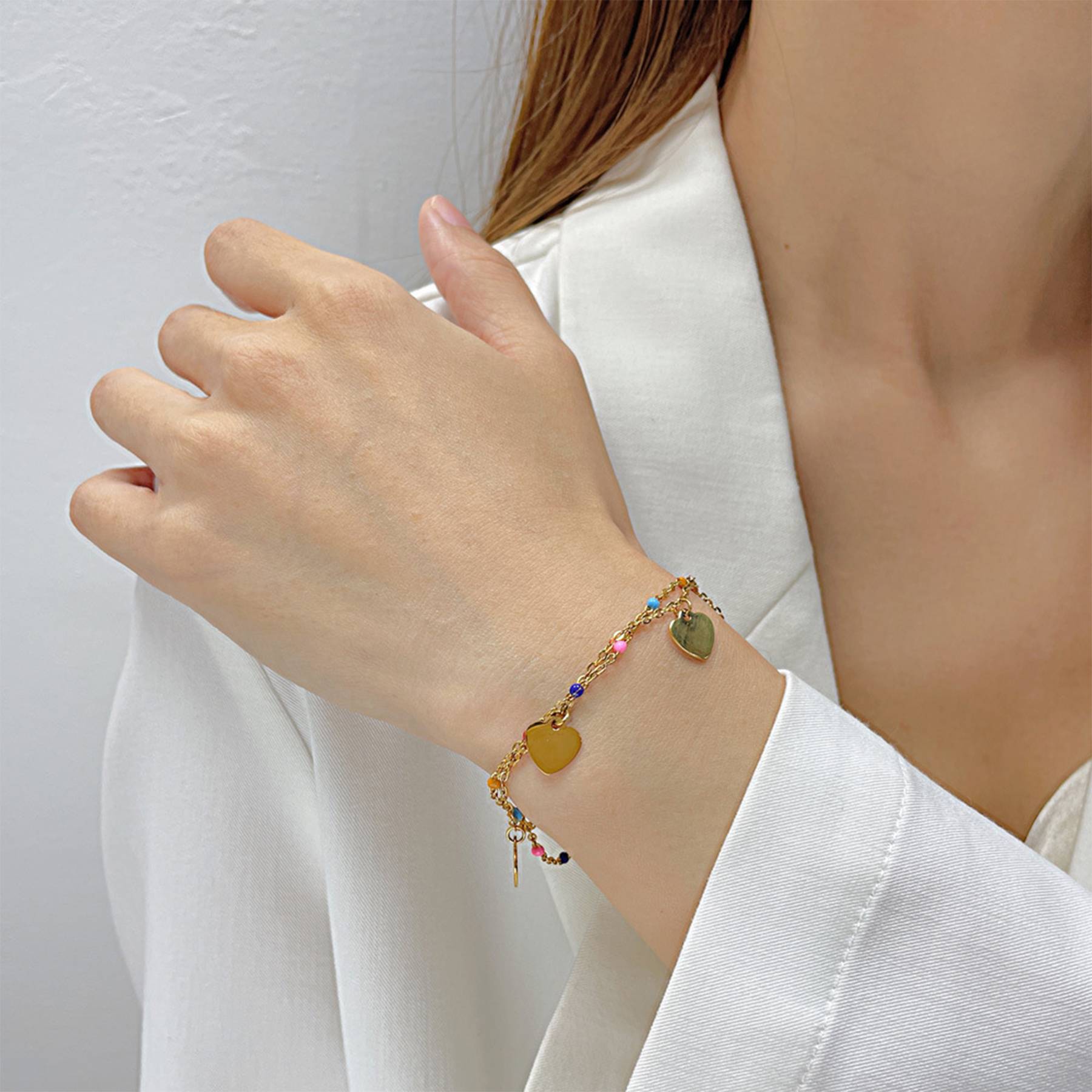 Stainless Steel Dopamine color love bracelet 4
