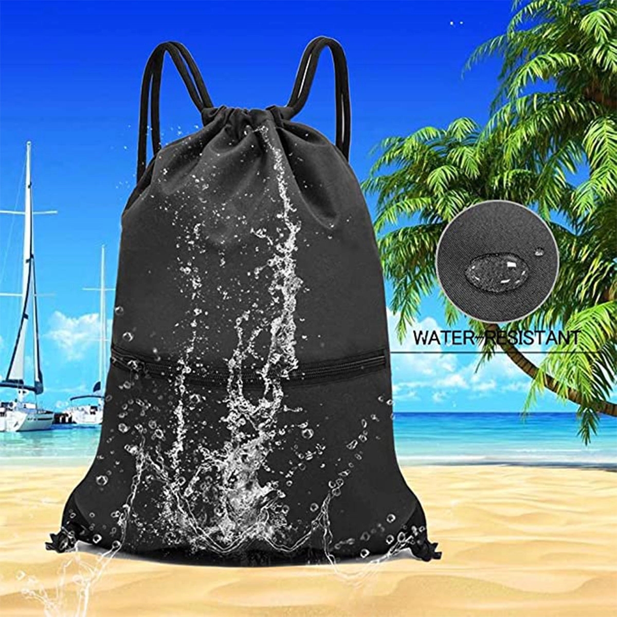 Drawstring Backpack Bag Sport Gym Sackpack 3