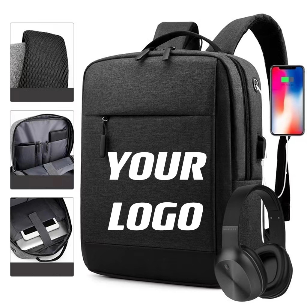 Custom Business Laptop Backpack / Water Resistant Bookbag 5