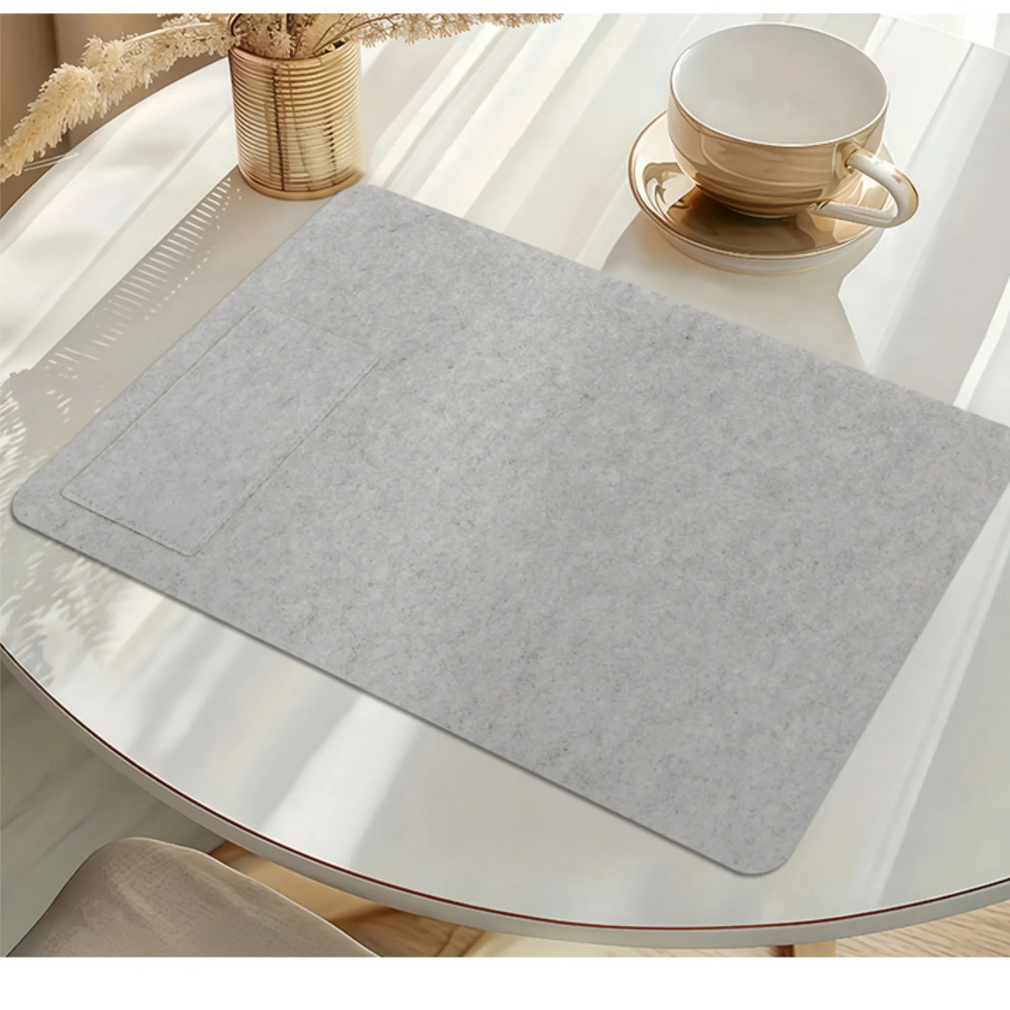 Rectangular Felt Placemat Desk Pad Dining Table Mat 6
