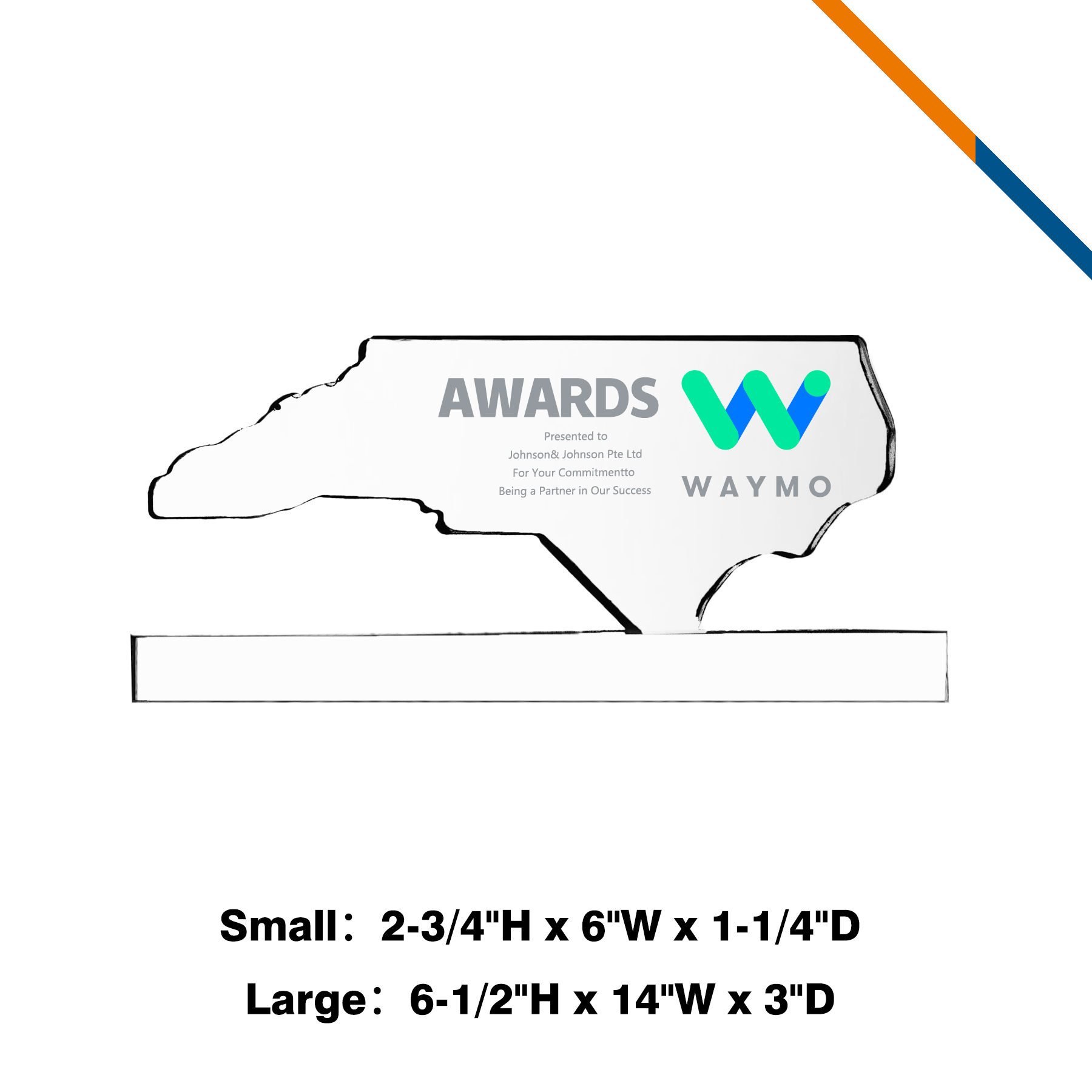 Lar North Carolina Crystal Award 3