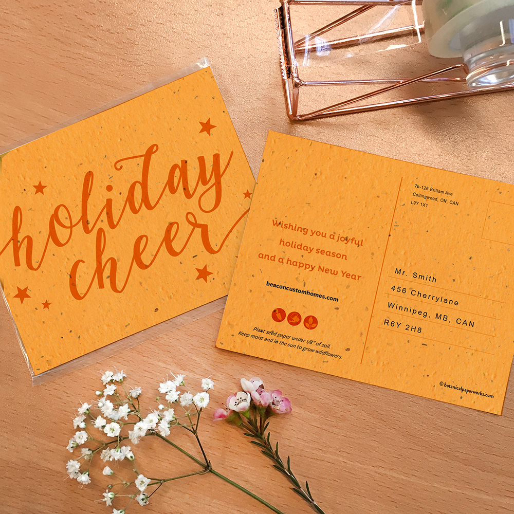 Marigold Cheer Plantable Holiday Postcards 2