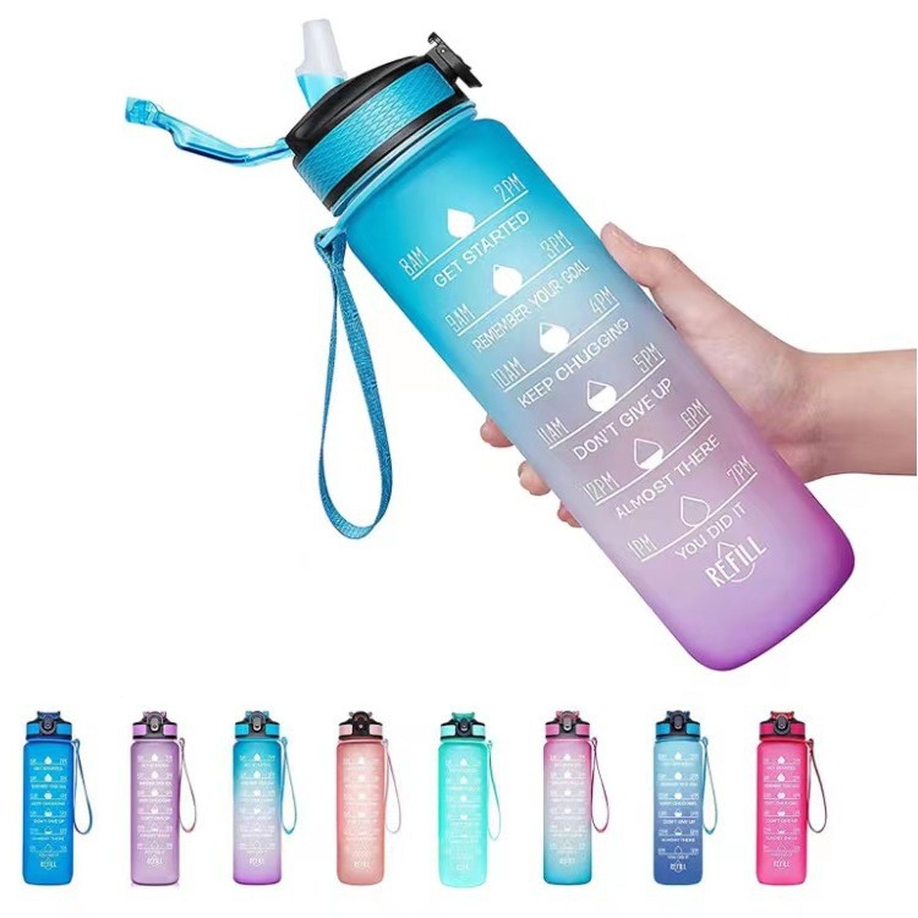 32Oz Motivational Fitness Leak-Proof Sports Water Bottle 3