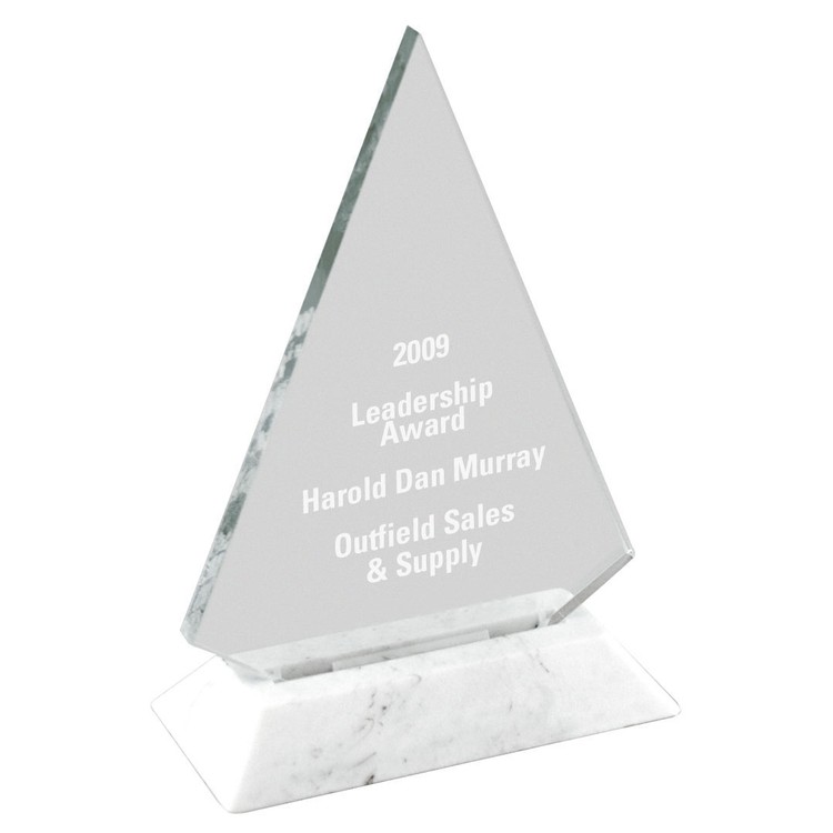 Acrylic Triangle Award w/Pop-In Base 3
