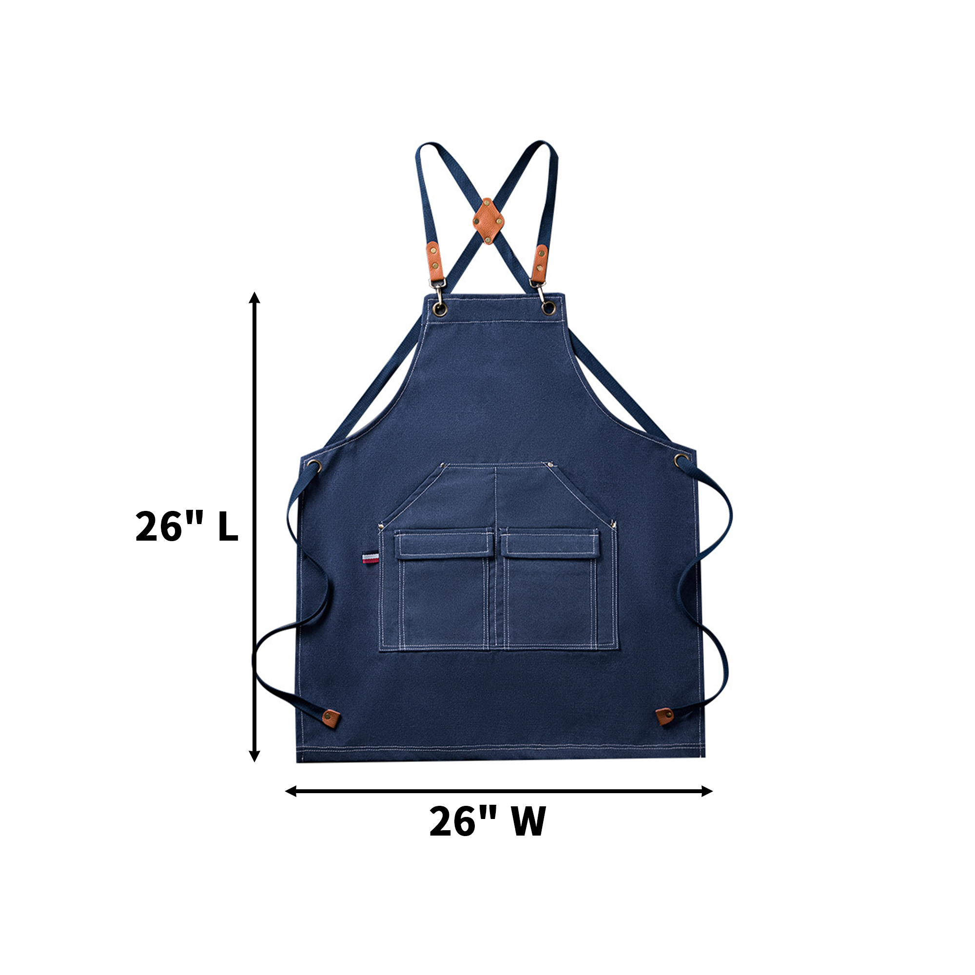 Unisex Cotton Bib Apron 26" x 26" 3