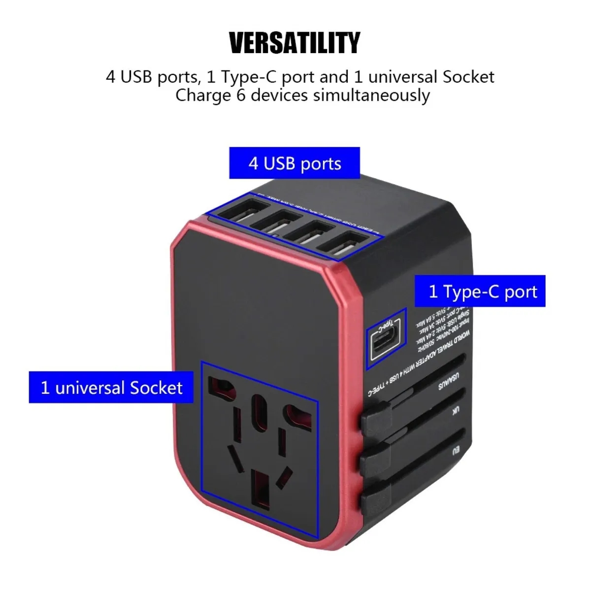 Universal Travel Adapter Voltage Converter Combo 3