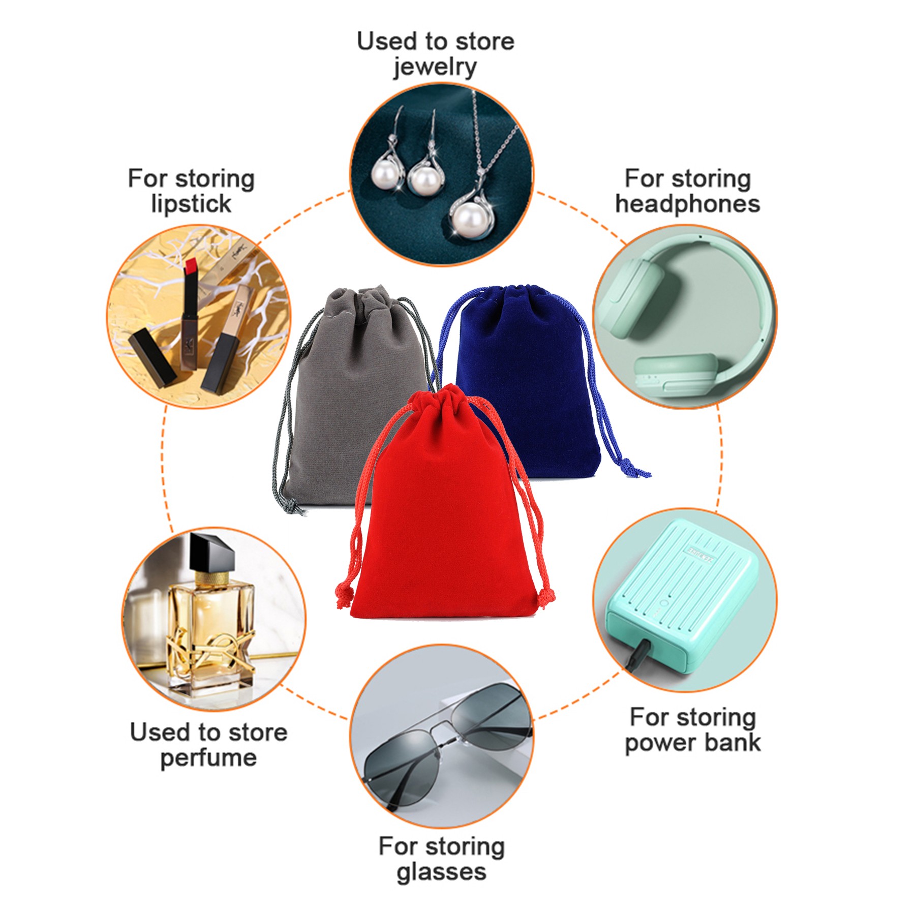 Flocking Drawstring Pouch 2