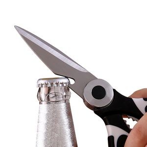 Multifunctional Scissors With Bottle Opener And Blade Cover 2