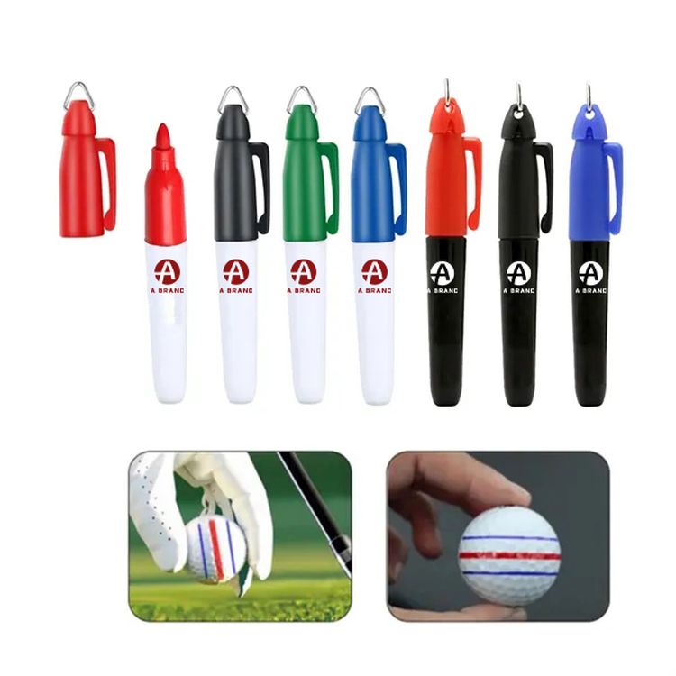 Golf Ball Line Drawing Permanent Marker with Clip 1
