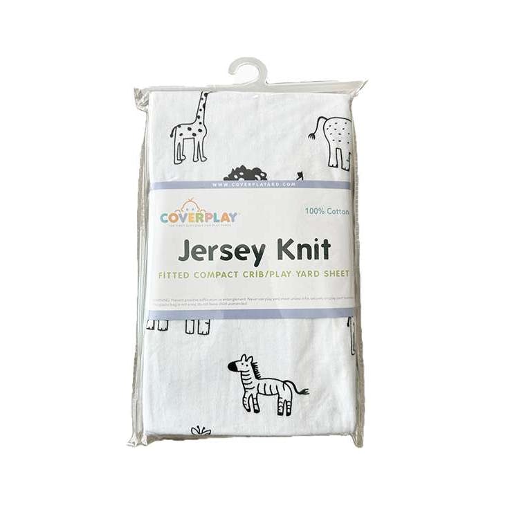 Jersey Knit Cotton Animal Print Crib Sheet 2