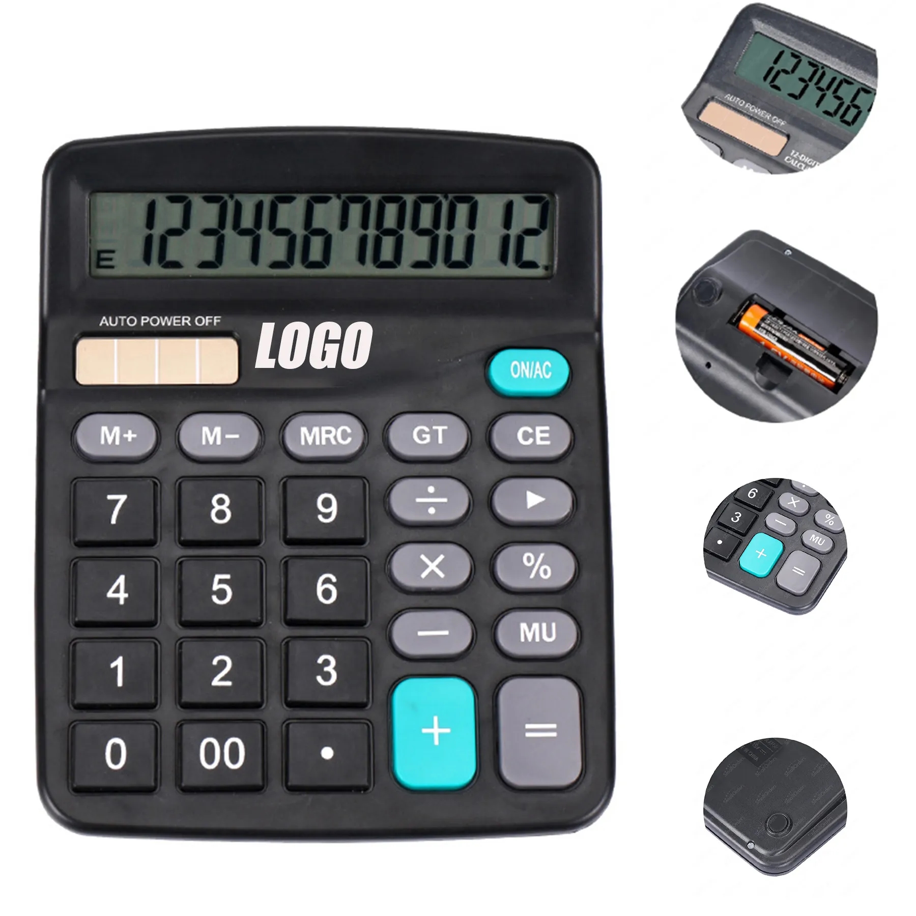 Office Dual Power Calculator 12 Digit Display 2