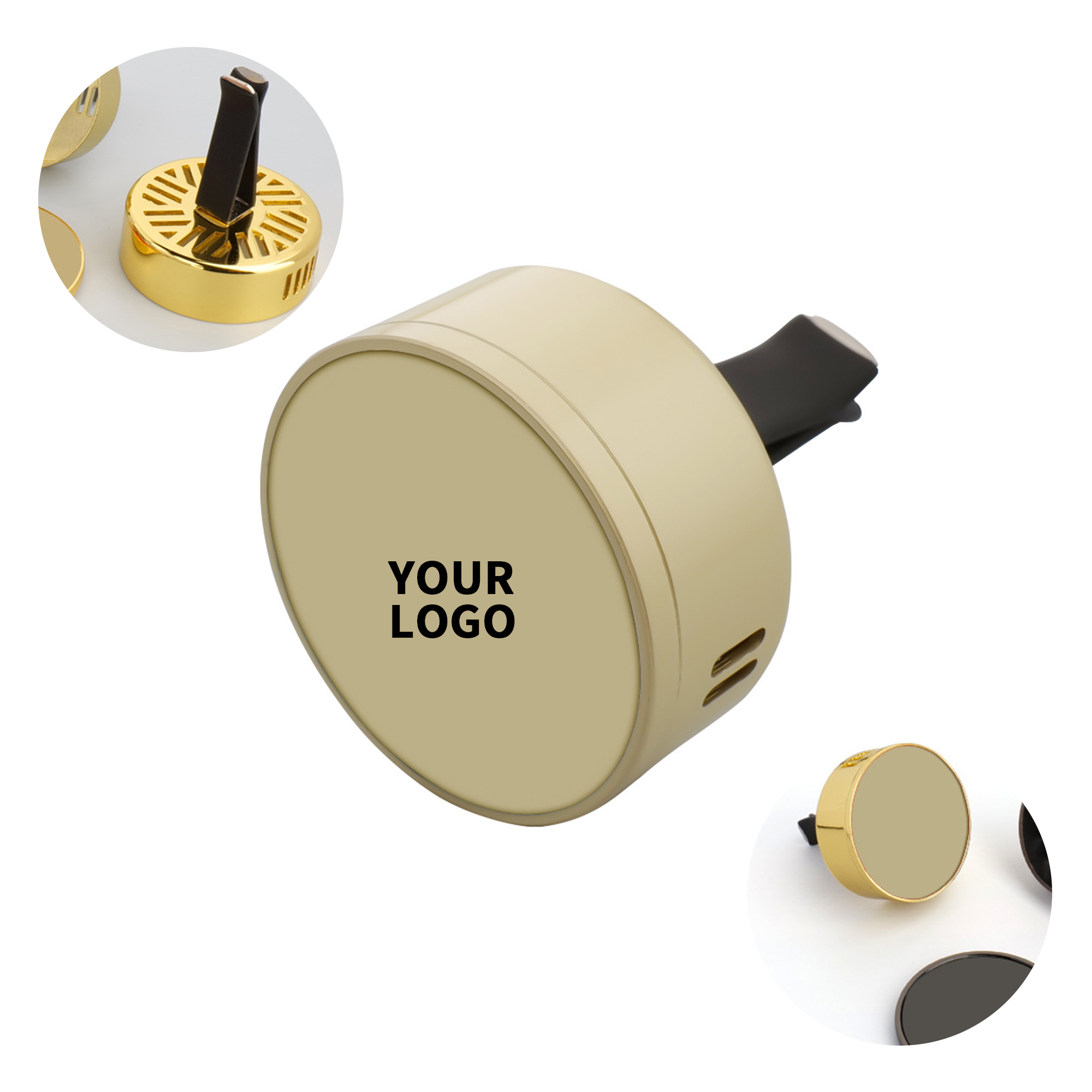 Zinc Alloy Car Air Vent Clip Aroma Box 1.5" 1