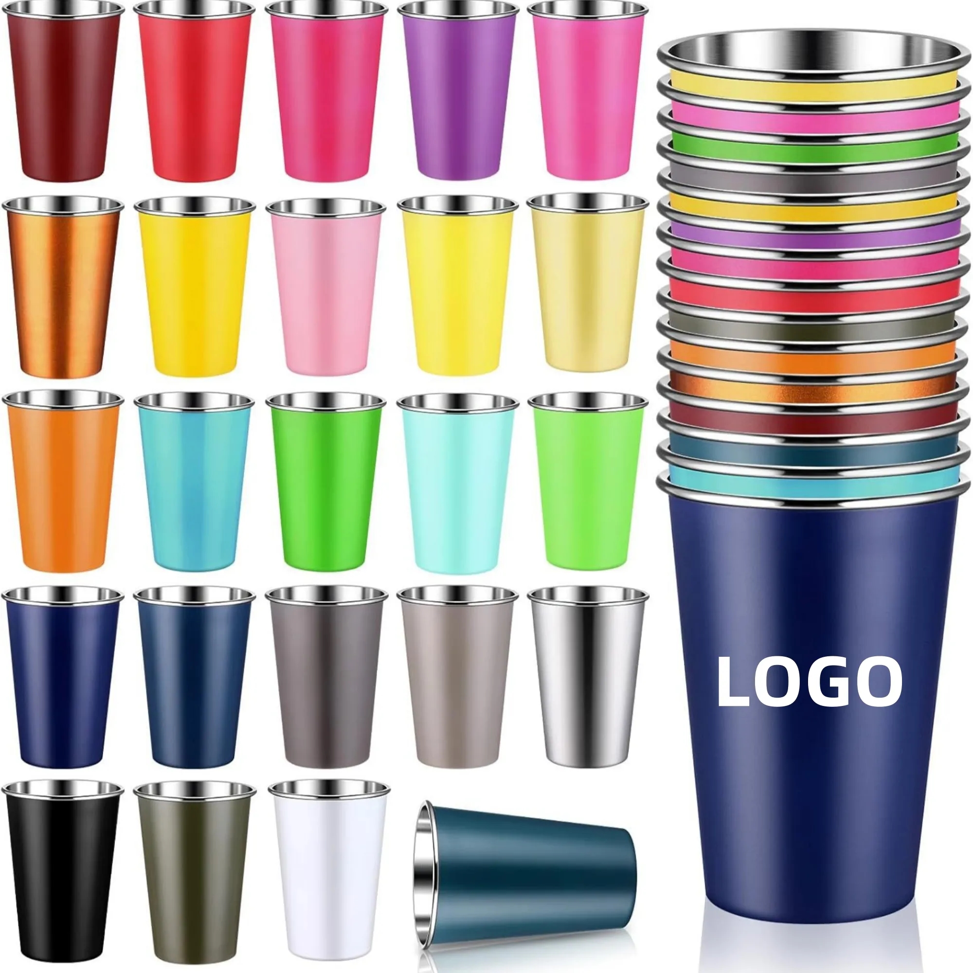 16oz 304 Stainless Steel Stackable Water Cups 1