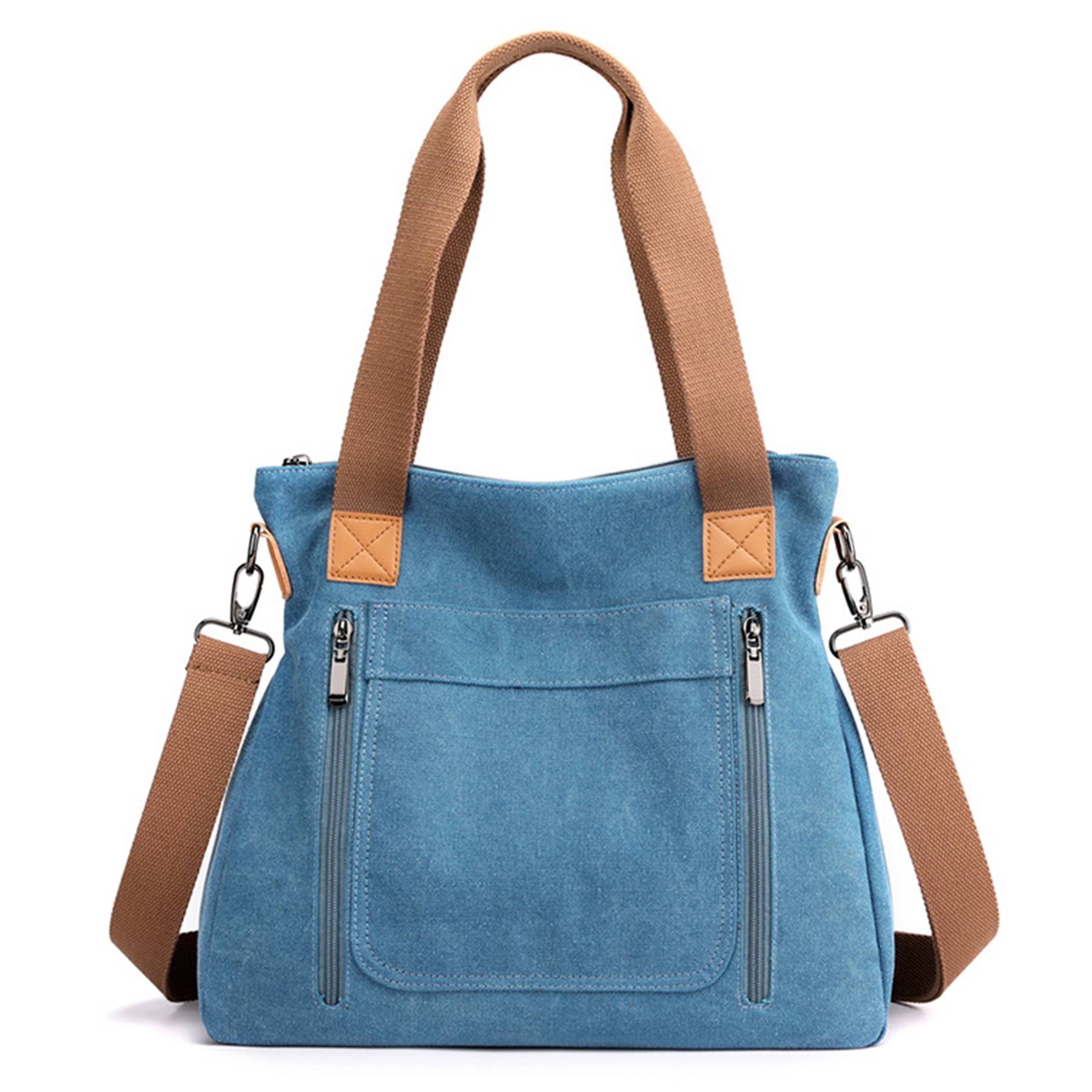Canvas Multi-pocket Tote Bag, custom tote bag with logo imprint 9