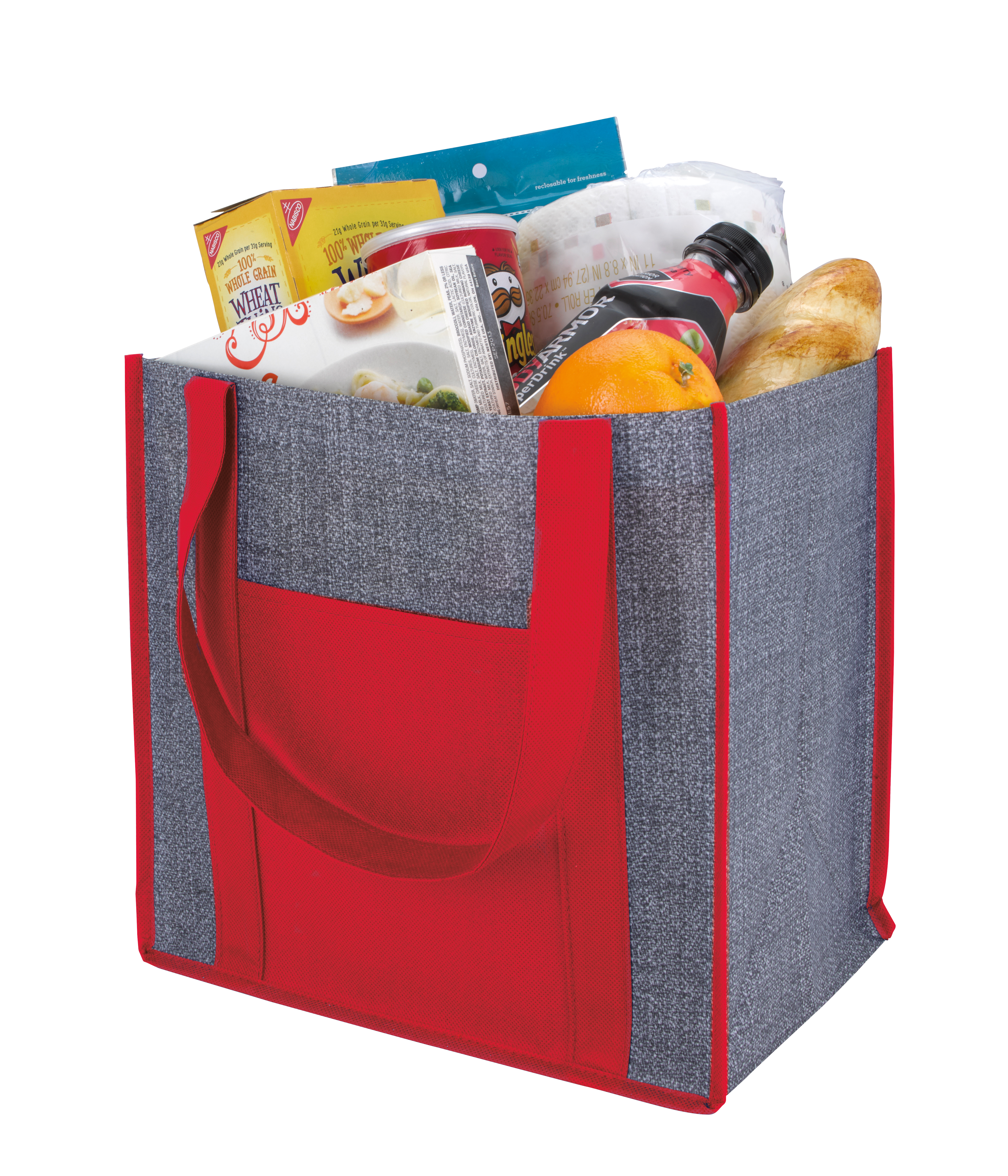 Good Value™ Laminated Heathered Non-Woven Grocery Tote 13