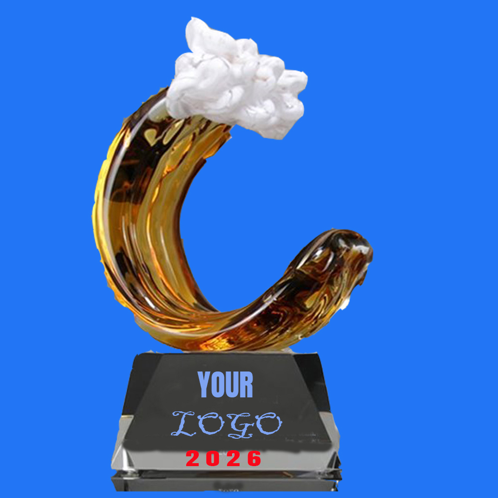 Golden Wave Art GlassAward 3