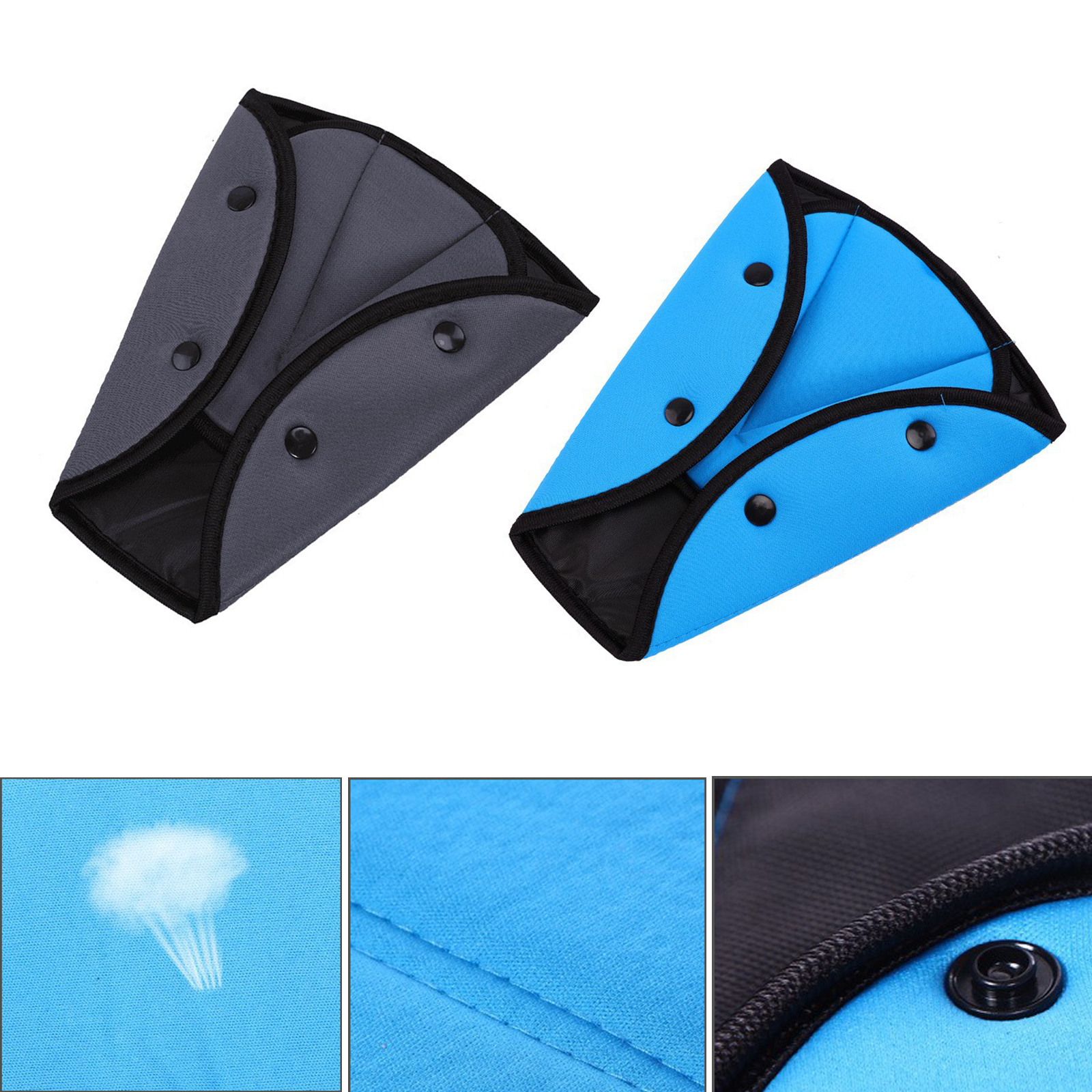 Seat Belt Adjuster and Pillow with Clip for Kids Travel 2