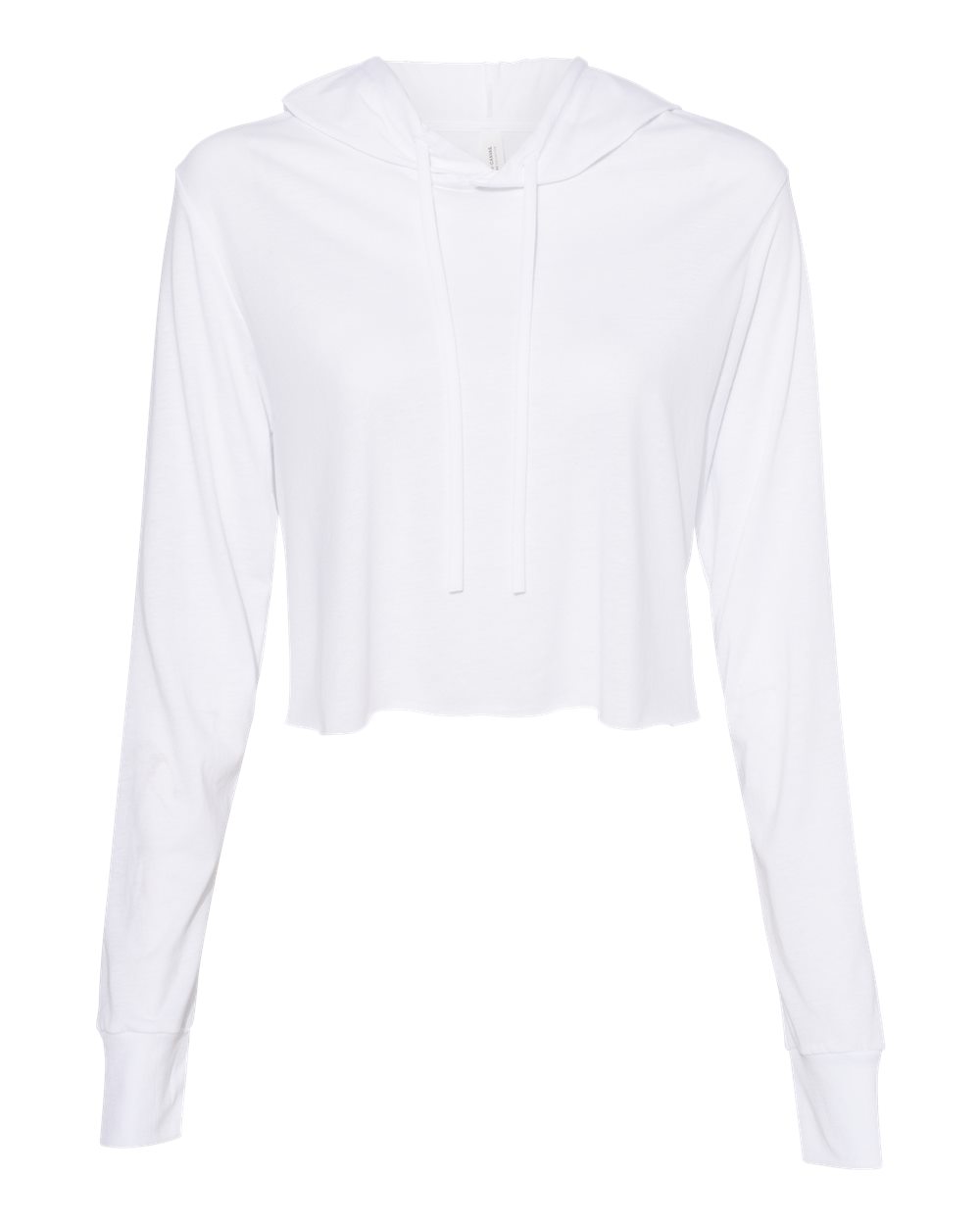 Women's Triblend Crop Long Sleeve Hoodie Tee - 8512 2