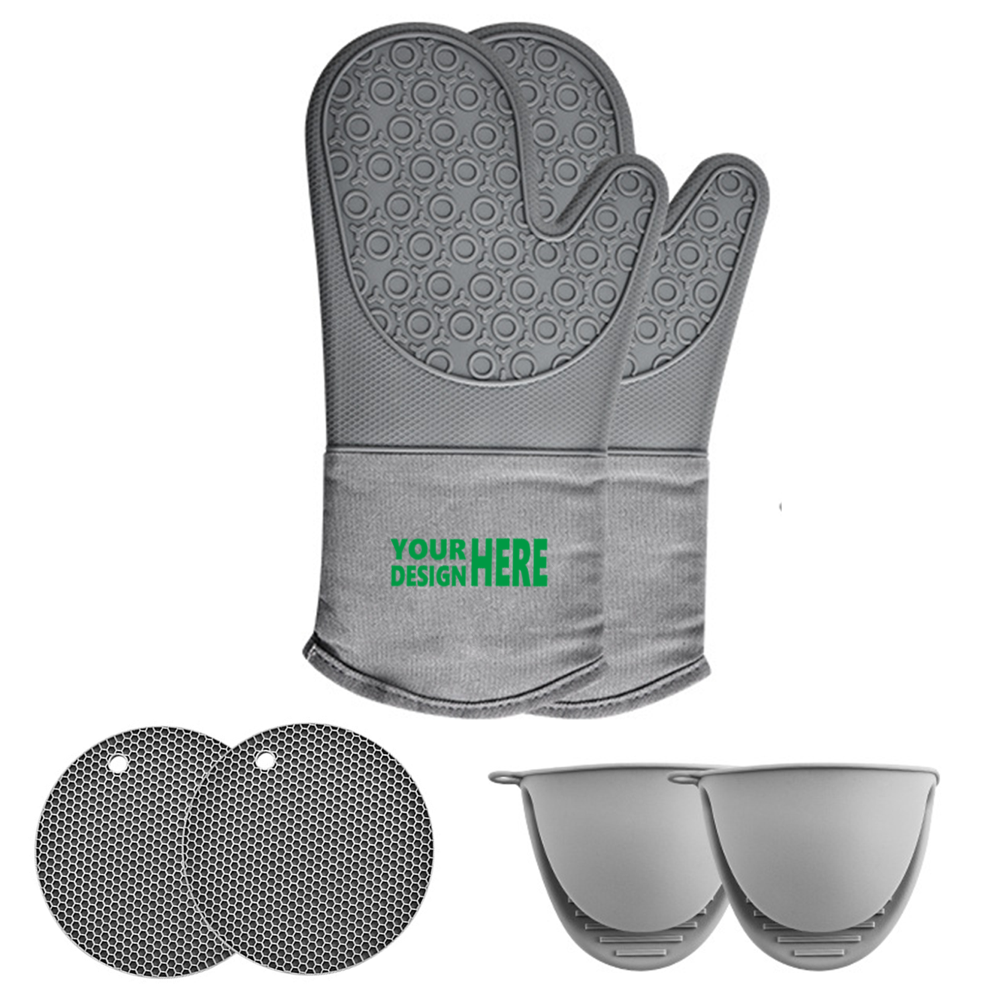 Silicone Cooking Gloves Set - Heat-Resistant & Durable 1