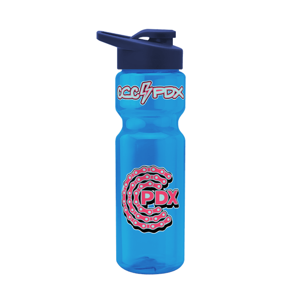 Blazer 28oz Transparent Bike Bottle w/Drink-thru Lid 993
