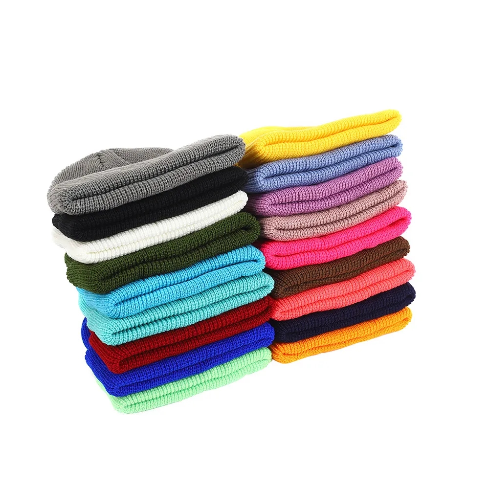 Warm knitted hat for autumn and winter 4