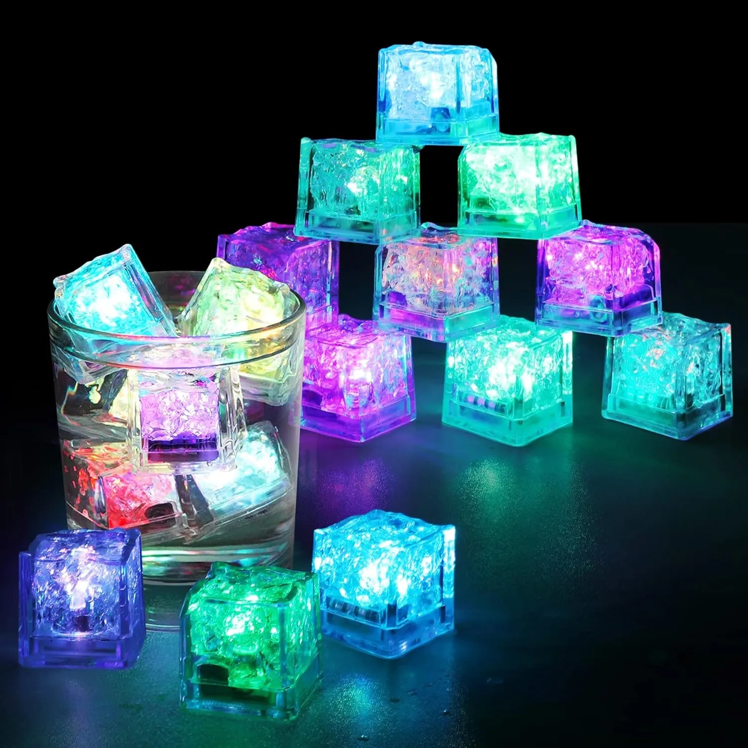 Multicolor Led Liquid Activated Ice Cubes 7