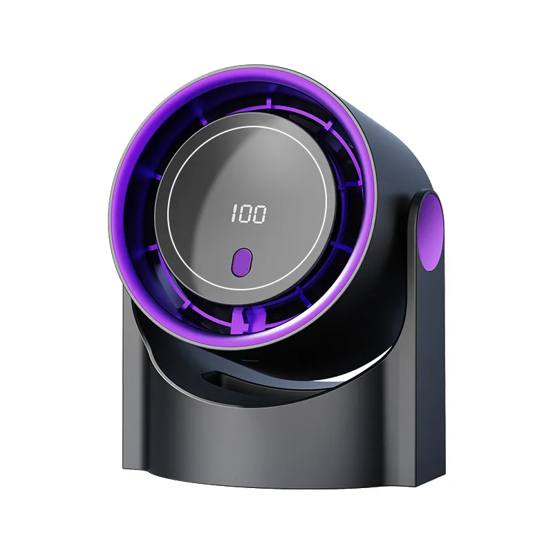 Digital Display Rechargeable USB Desk Fan 2