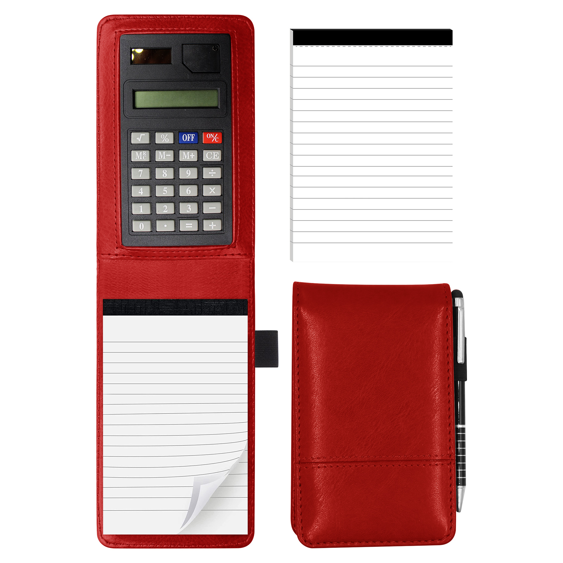 Embossed Pocket A7 PU Memo Notepad With Calculator 2