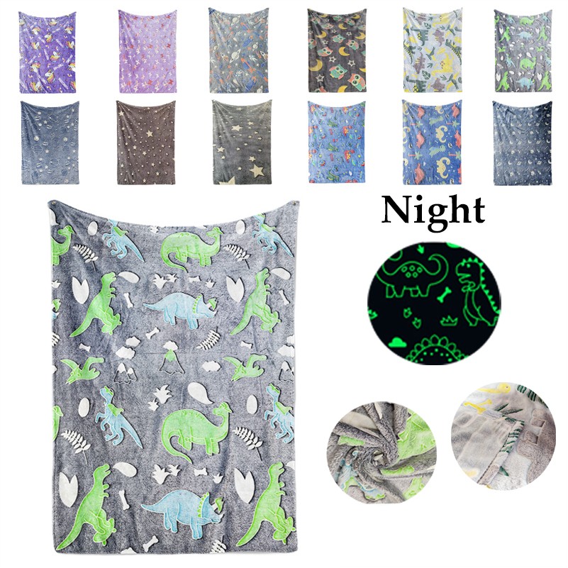 Glow In The Dark Dinosaur Blanket For Kids 2