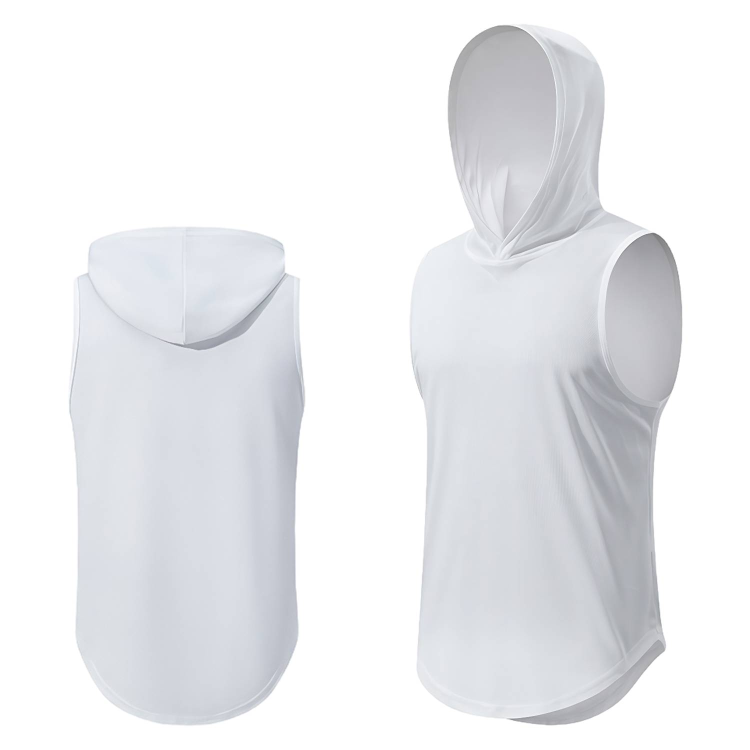 Quick Drying Loose Hooded Fitness Sport Vest 8