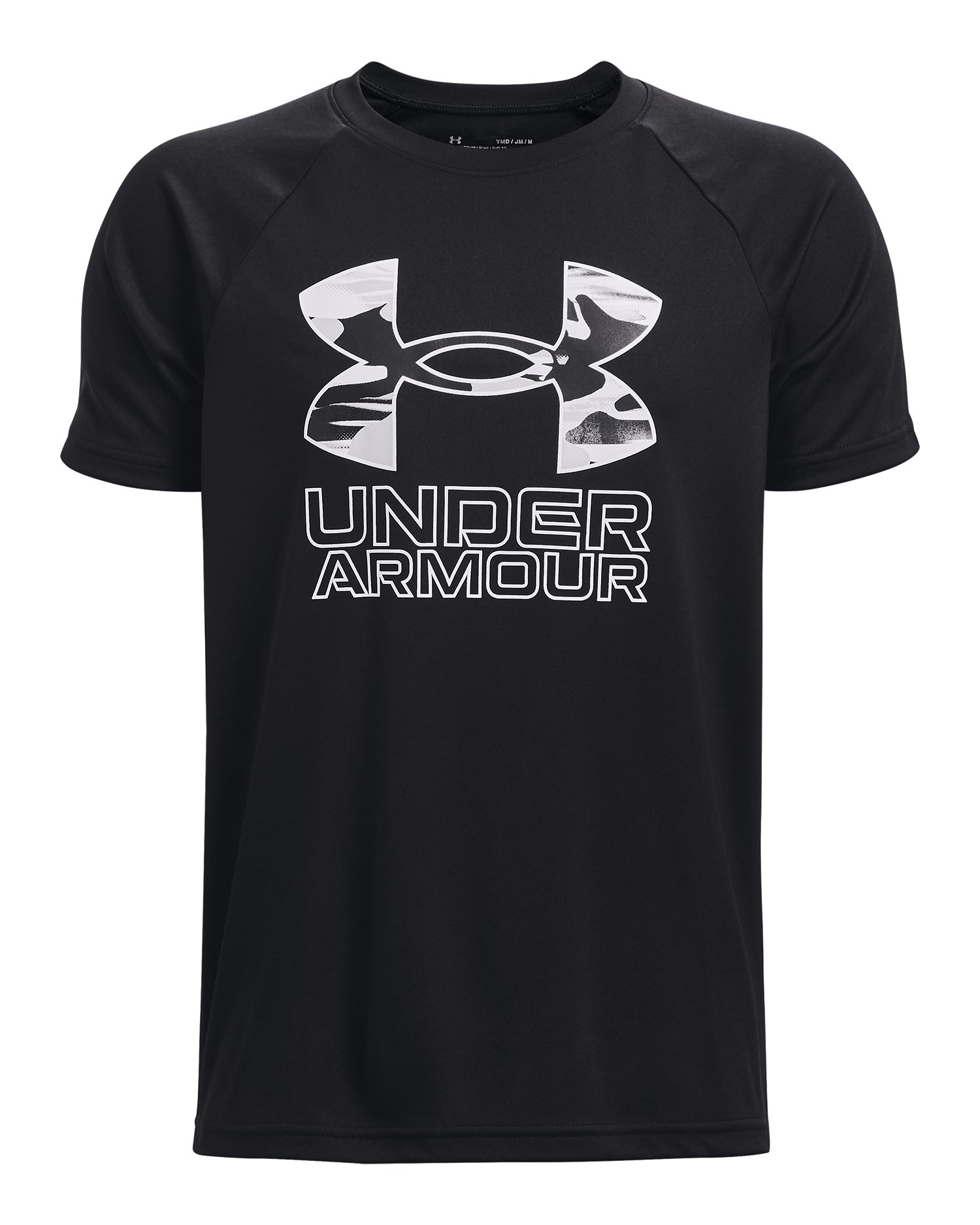 UA Tech Hybrid Print Fill Boys' Short Sleeve 31