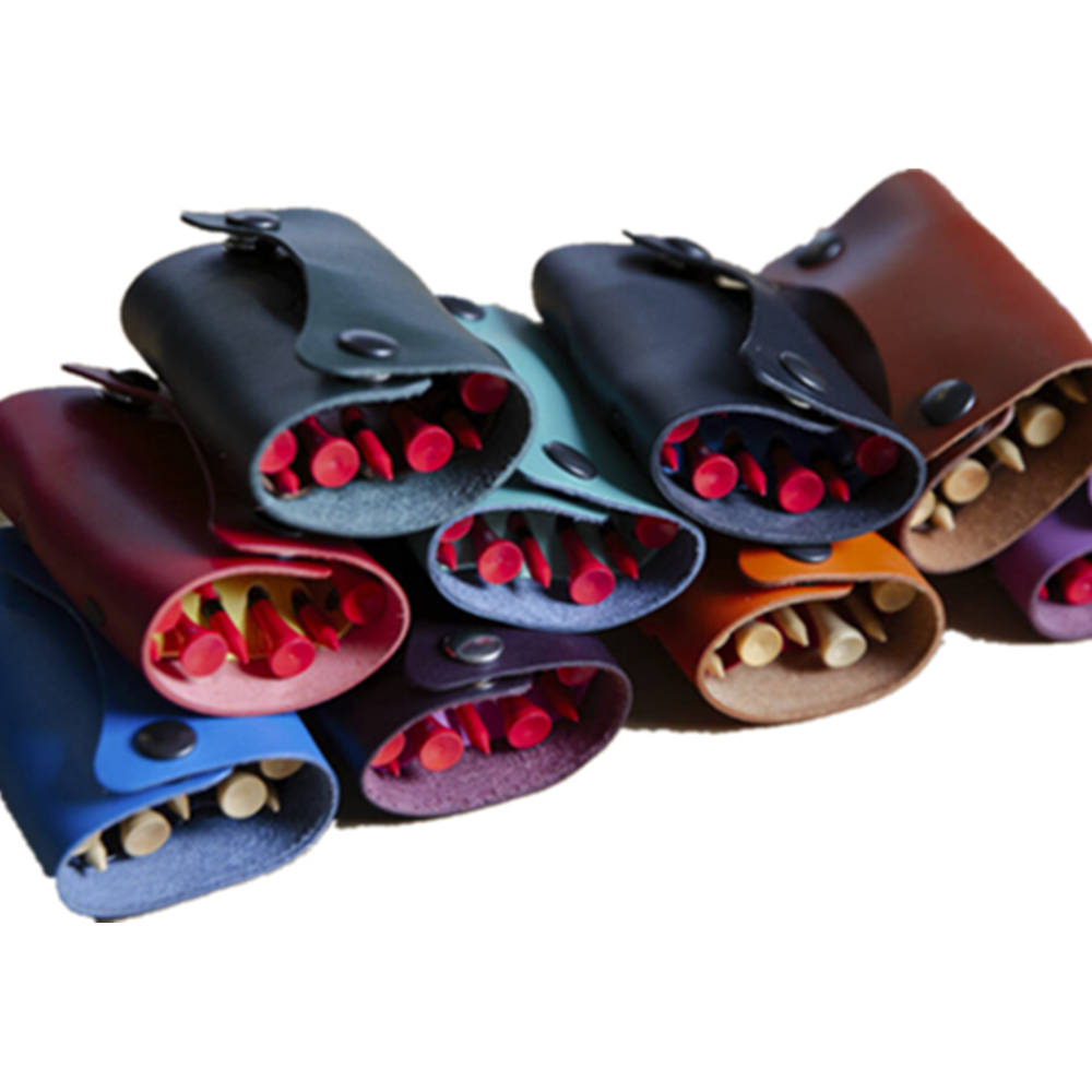 Portable Foldable Leather Golf Tees Holder 5