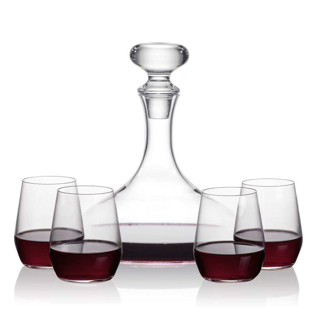 Stratford Decanter & Germain Stemless Wine 2