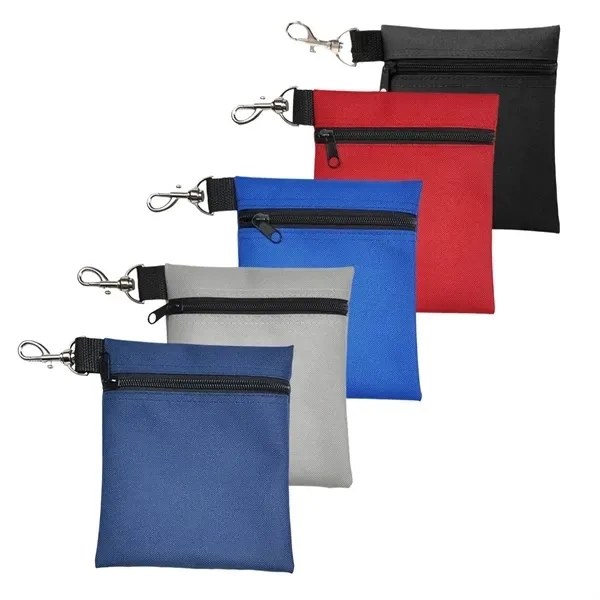 Tee Bag Holder with Metal Lobster Claw Clip - Golf Accessory 3