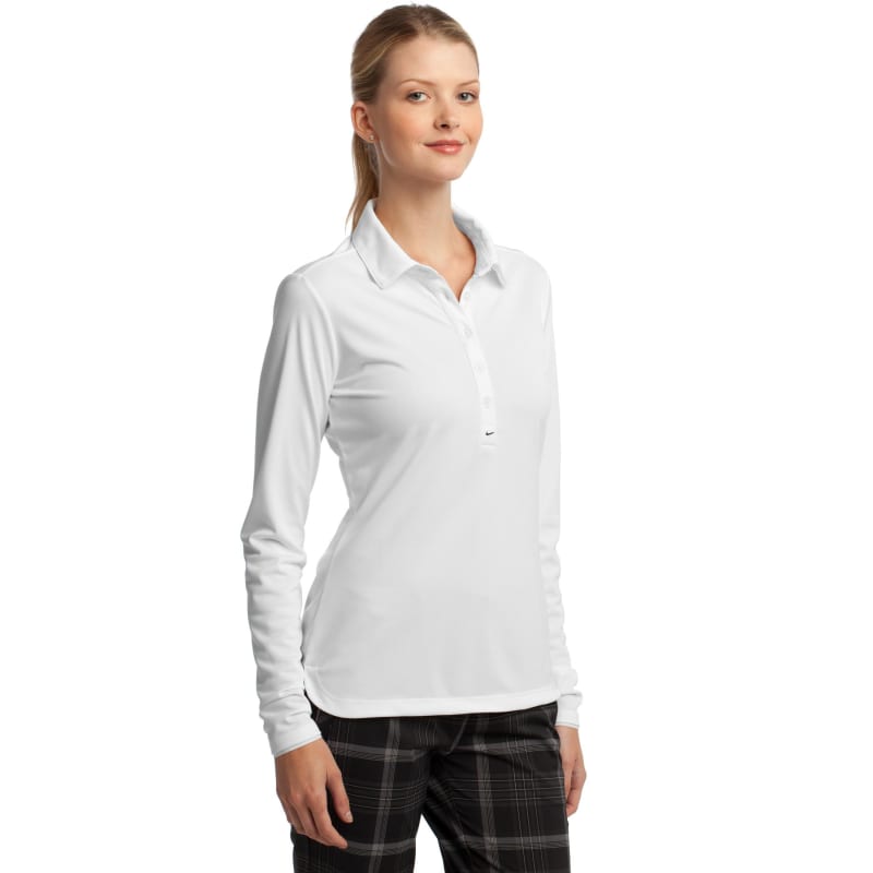 Nike Ladies Long Sleeve Dri-FIT Stretch Tech Polo. 8