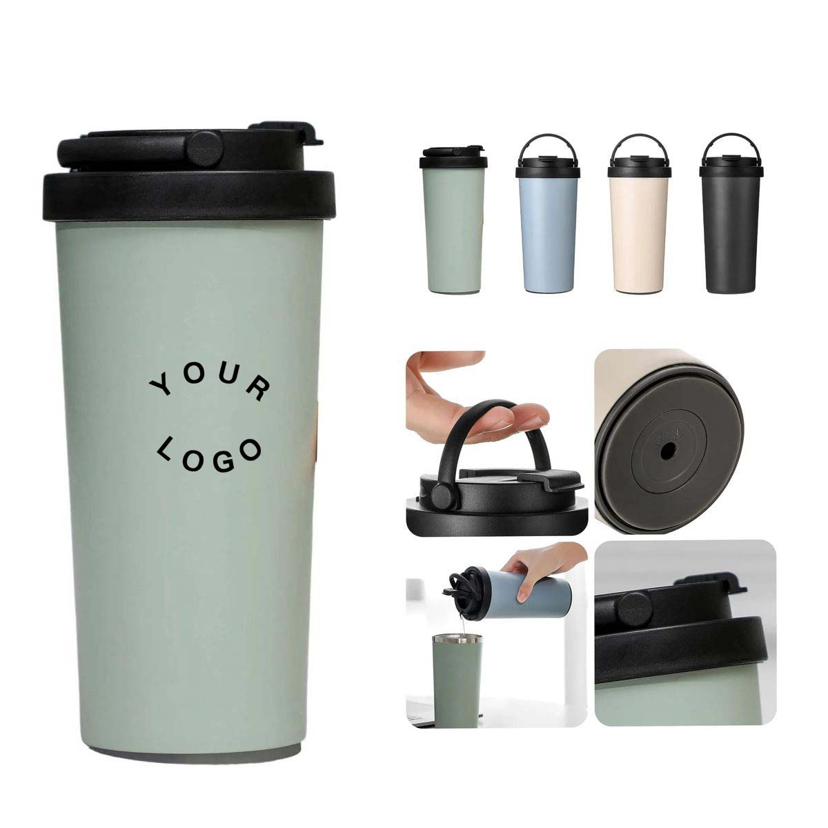 16oz Spill Proof Insulated Stainless Steel Tumbler 6